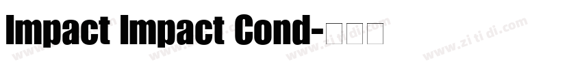 Impact Impact Cond字体转换